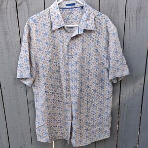 Stylish Blue Patterned Casual Shirt for Men